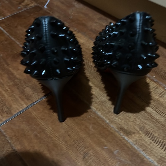 Black studded high heels 6 inch - Picture 3 of 5